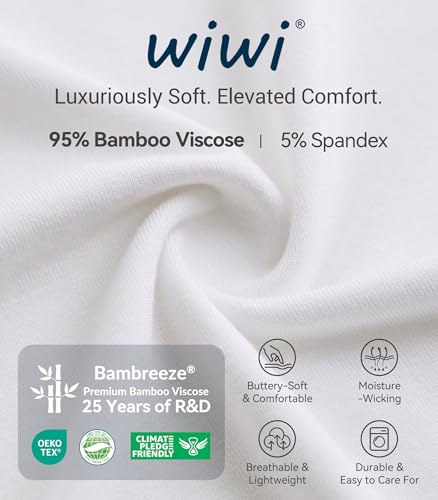 Image of WiWi Viscose from Bamboo Women's Pajamas Set Super Soft Button Down Top and Pants Sleepwear Cooling Pjs S-3X