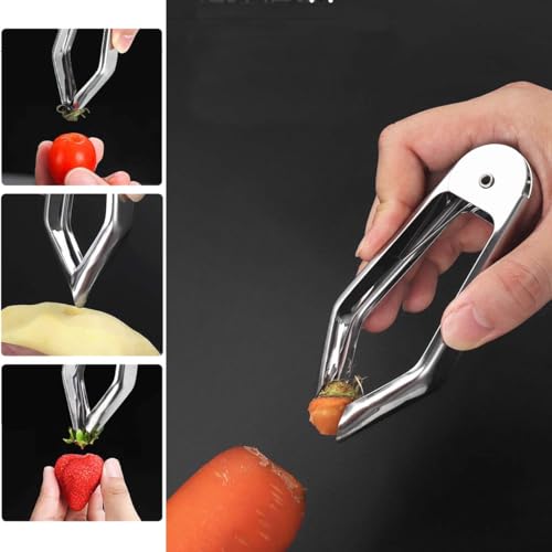 Miniatura 3 de Pelador De Ojos De Piña De Acero Inoxidable 304 De 4.92 Pulgadas, Descorazonador De Patatas, Pinzas Descorazonadoras De Zanahoria, Descascaradora De Fresas, Utensilio De Cocina De Metal Para Frutas Y