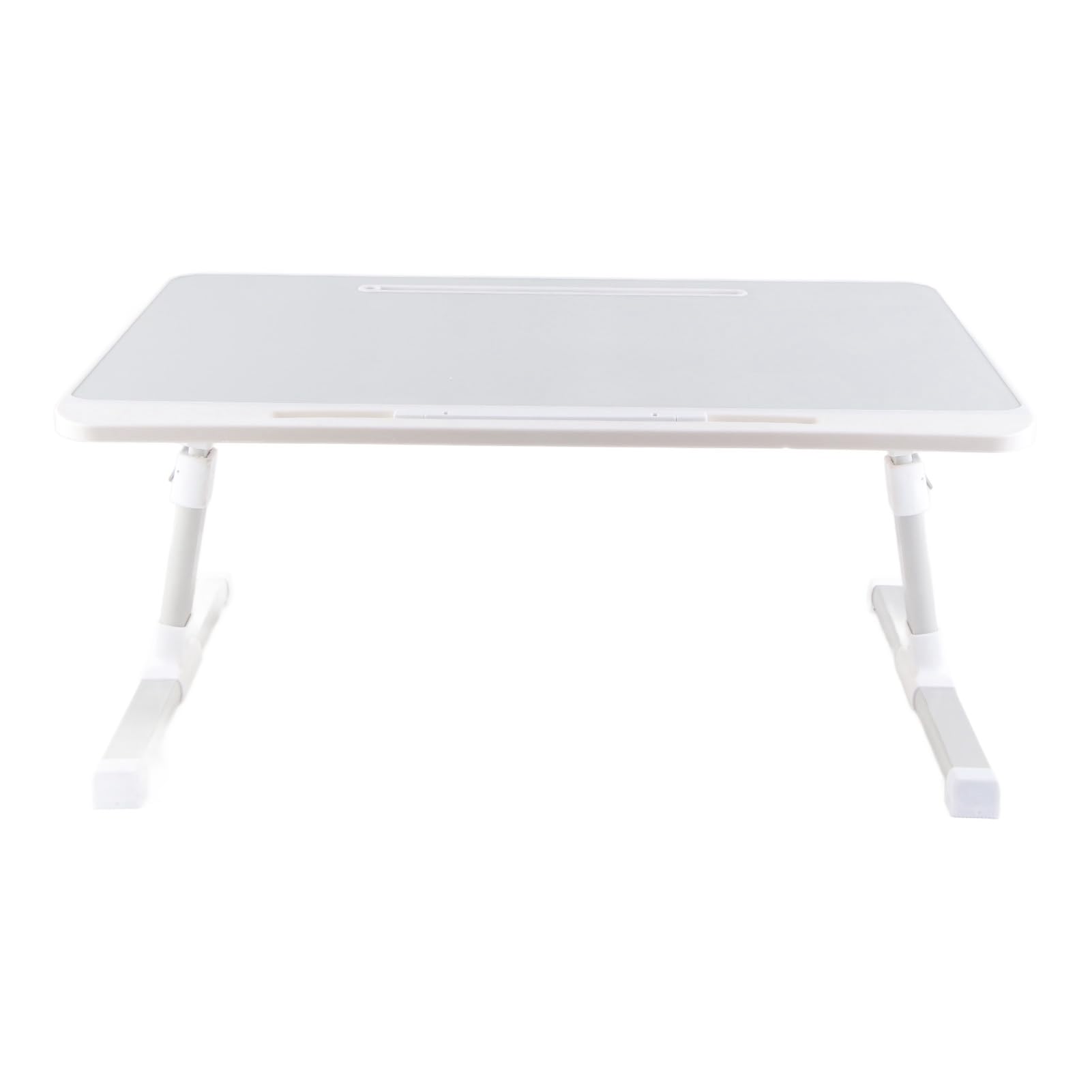 AMONIDA Mesa de Cama para Computadora Portátil con Patas Plegables para Escribir y Comer Portátil Aleación de Aluminio Ajustable 60x40cm (Gray)