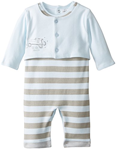 ABSORBA Baby Boys' Newborn Faux 2 Piece Coverall, Blue, 6-9 Months