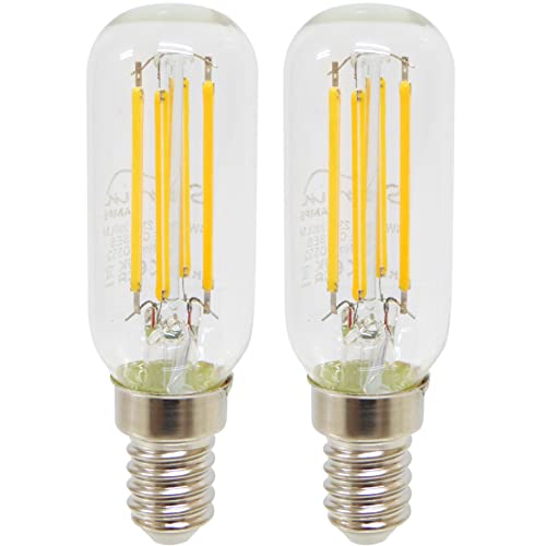 LED Cooker Hood Filament Bulb E14-4W 390lm 2700k - Equivalent to 40W Halogen - Pack of 2, Warm White