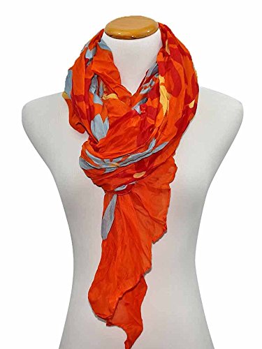 Daisy Print Crinkle Scarf2