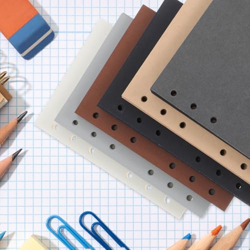 Páginas Interiores de Recambio A6 de 6 Agujeros STOBAZA Papel Blanco Suelto para Cuaderno 5