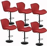 ★【[MATERIALE PREMIUM】: rivestimento curvo per sgabello da bar con schienale basso 85% poliestere 15% tessuto elastan, morbido, il tessuto non fa pilling, resistente e molto elastico, installazione rapida rimovibile lavabile