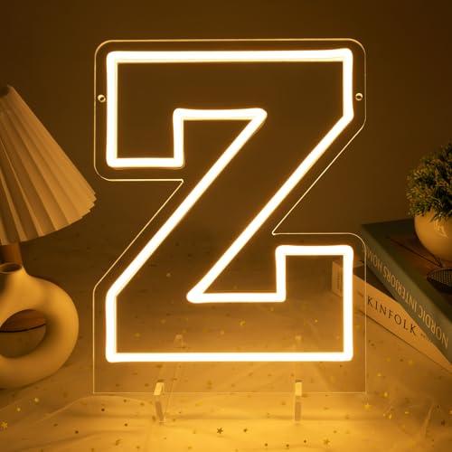 Image of Light Up Letters Z, Led Marquee Letter Lights Neon Sign, 13.9 inch Height Decorative Lighted Alphabet Number, Battery /USB Powered Led Letters Lights for Wedding, Birthday, Party, Christmas or Home Decor