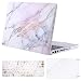 MOSISO Plastic Pattern Hard Case & Keyboard Cover & Screen Protector Only Compatible Old MacBook Pro 13 Inch (A1278 CD-ROM) Release Early 2012/2011/2010/2009/2008, Colorful Marble