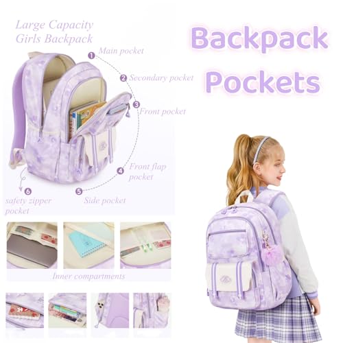 VIDOSCLA Kawaii School Bag for Girls Cute Girls School Backpack Elementary Students Book Bag for Kids - Image 3