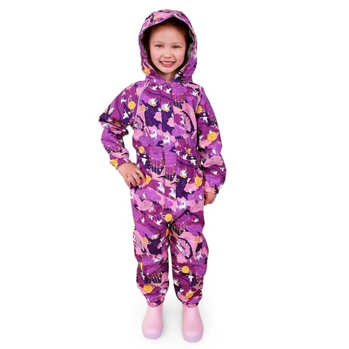 Image of JAN & JUL Waterproof Fleece Lined Rain Suit, Coveralls for Toddlers and Kids