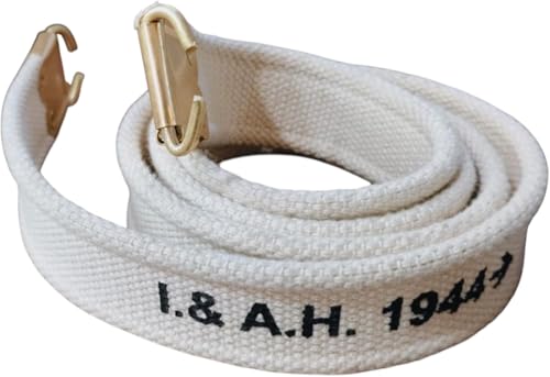 WW2 Canvas Lee Enfield Rifle Sling for Britsih Army with Copper Ripid & Brass Hardware Sling Width - 1.25 Inches