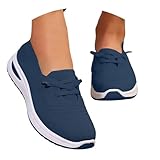 Scarpe Donna Ortopediche Sneakers Slip On Comode Senza Lacci per Alluce Valgo e Fascite Plantare Traspiranti Leggere con Cuscino Aria Scarpe da Ginnastica Camminata Pianta Larga Basculanti Lavoro