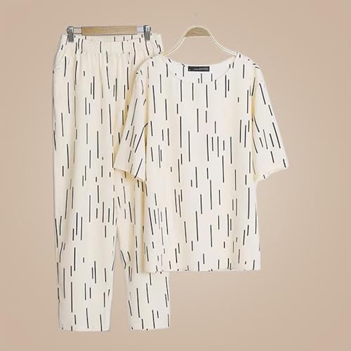 Elegant Beige Linen Pantsuit for Women - 2 Piece Dressy Set in X-Large by Awodent - Image 3