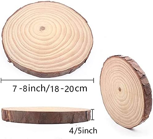 6Pack 7"-8" Round Rustic Woods Slices Unfinished Wood Great for Weddings Centerpieces Craft