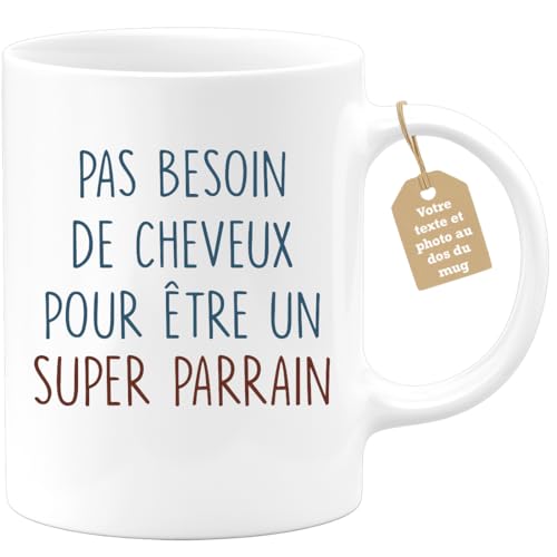 quotedazur Café-Croissant - Mug Personnalisable Texte Photo Humour Annonce Tasse Pas Besoin De...