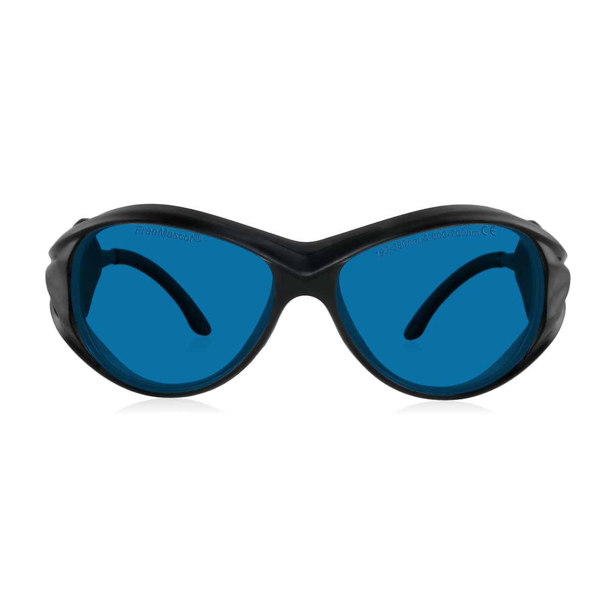 FREEMASCOT Lunettes de protection laser professionnelles OD 6+ 190 nm 380 nm 600 nm 700 nm Longueur d'onde Violet/rouge pour 365 nm 635 nm 638 nm 650 nm