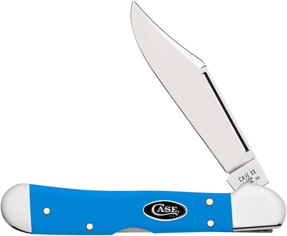 Case XX Pocket Knife MINI COPPERLOCK - SMOOTH LIGHT BLUE SYNTHETIC Item #68902-41749L SS - Length Closed: 3 5/8Inches