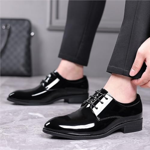 Men's Lace up Oxford Dress Shoes Genuine Leather Classic Black Formal Business Casual Oxfords Comfortable Slip Resistant Wedding Office Wear2
