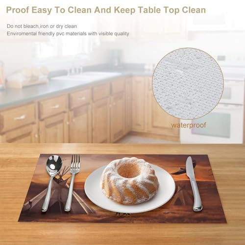 Set de table antidérapant pour repas en intérieur et extérieur