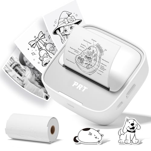 PRT Mini Sticker Printer, Portable Thermal Printer with 1...