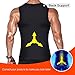 Cimkiz Sauna Vest for Men Waist Trainer Zipper Neoprene Sauna Suit Tank Top (L, Yellow)