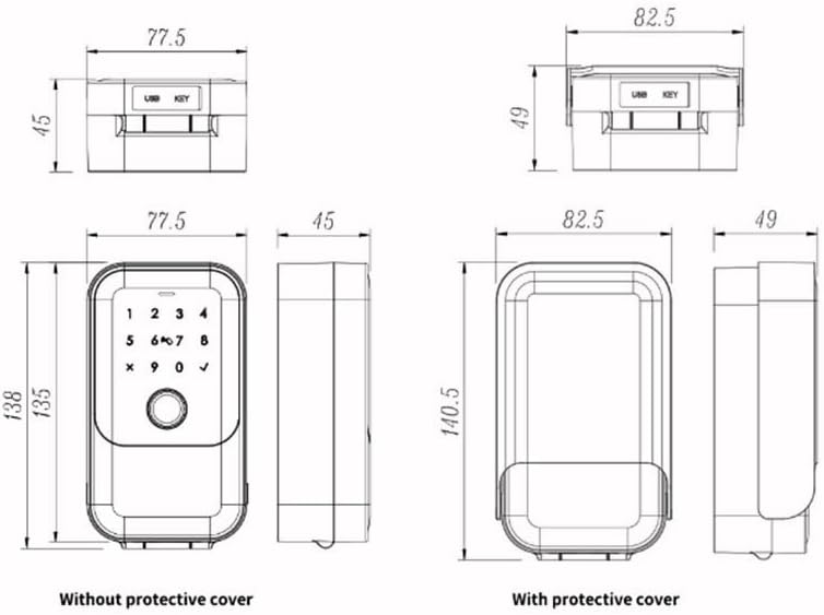 Aluminum Alloy Fingerprint Lock Smart Lock Electronic Lock