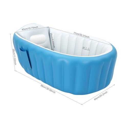 Baby Inflatable Bathtub with Air Pump Portable Travel Infant Bath Tub - Image 3