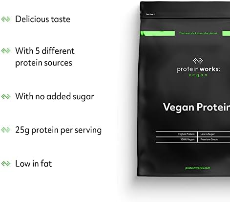 Vegan Protein Powder | 100% Plant-Based & Natural | Gluten-Free | Zero Cruelty | Low Fat Shake | Protein Works | Millionaire's Shortbread | 1 Kg