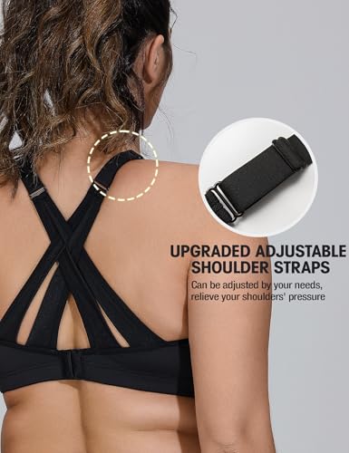 ZeroBound Women's High Impact Sports Bra Criss-Cross Back Full Coverage3