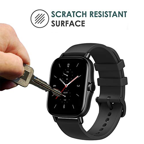 Youniker Paquete de 6 protectores de pantalla compatibles con Amazfit GTS 2 para Amazfit GTS2 Smartwatch Protectores de pantalla de lámina transparente HD antiarañazos, antihuellas dactilares - imagen 4