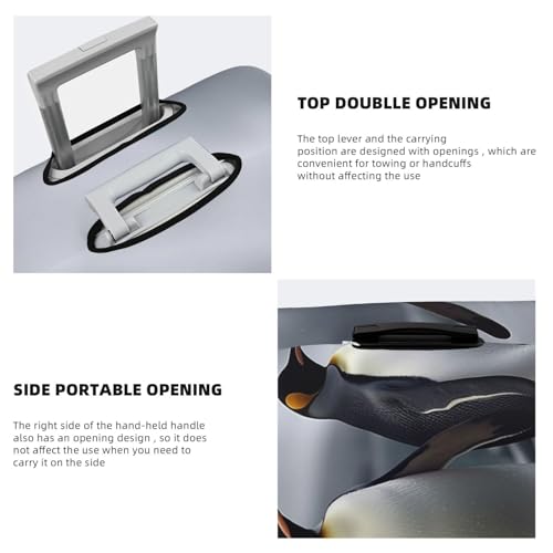 Luggage Cover Funny Penguins Travel Luggage Covers Thicker Elastic Suitcase Cover Dustproof Baggage Cover Scratch-Resistant Suitcase Cover Protector Fit 18-32 Inch Luggage Medium4