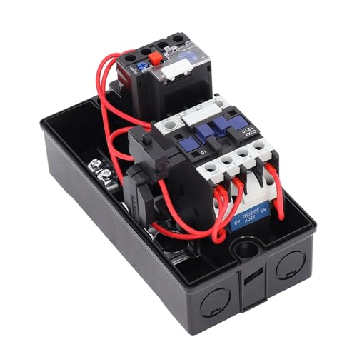 Arrancador Magnético ABS Caja de Interruptor Magnético 3KW Monofásico 220V 230V 9A a 13A Sobrecarga Ajustable IP55 Reinicio Manual Automático para Control de Motor miniatura 3