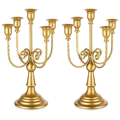 Romadedi 5 Arm Gold Candelabra Set Cover