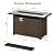 Gizoon 45" Gas Fire Pit Table, Propane Fire Pit with Glass Rocks, Waterproof Cover and Pe Rattan, Outdoor Patio Fire Pits for Backyard, Garden, Party