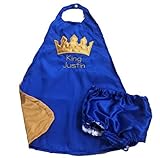 Custom Royal Blue Gold Satin Cape & Diaper Cover – “Prince” or “King” Embroidery for Birthday Photos