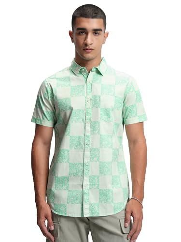 Image of Highlander Men's Checkered Slim Fit Shirt