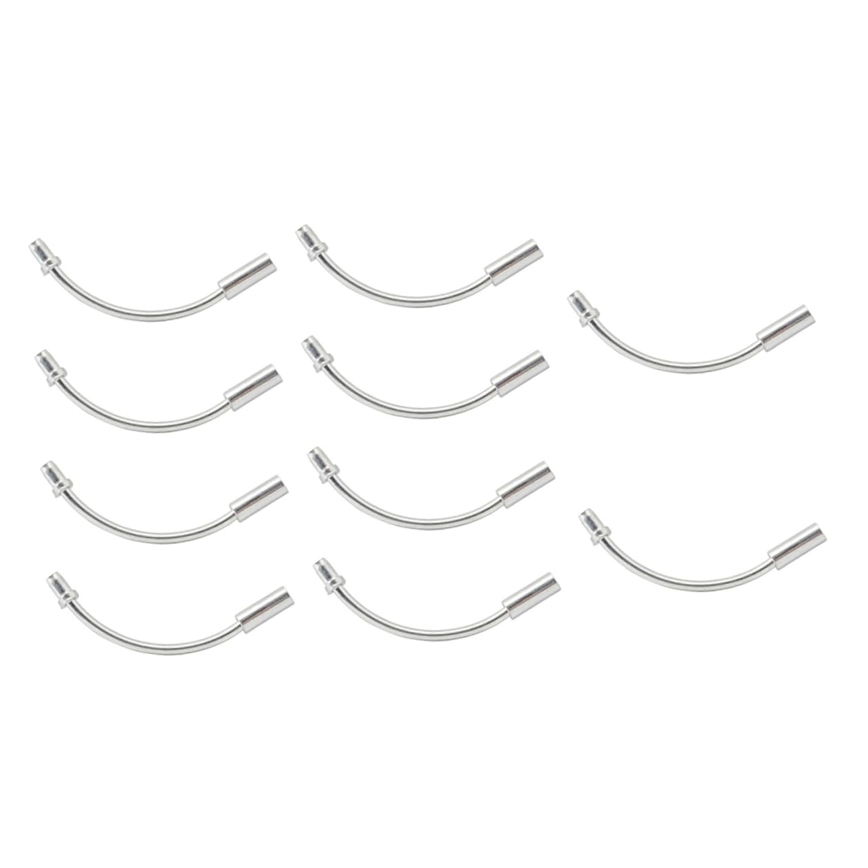 Milisten 20pcs Mountain Bike Aluminum Elbow Professional Mounting Kit Brake Cable Guide Bend Tube for Bike Accessories