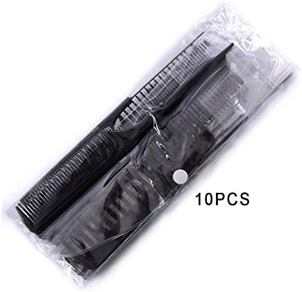 10PCS Black Hair Comb Set Professional Salon Hairdressing Styling Comb Set Multifunction Anti-Static Barbers Brush Combs Set for Women Men Kids
