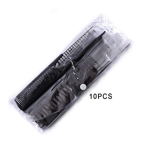 10Pcs Black Hair Comb Set Hair Styling Comb For Women Men Kids Hairdressing Hair Cutting Combs For Hair Styling Tool #TOP4