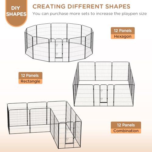 image for BestPet Dog Playpen Indoor 40 inch 12 Panels Metal Dog Pen Pet Dog Fen