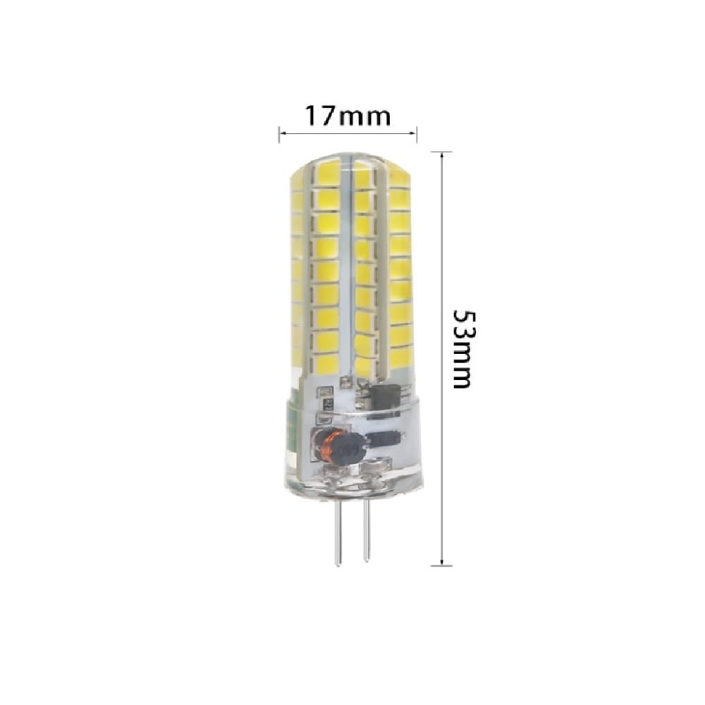 XYAL Lampadine, Confezione da 50, Lampada LED a mais in silicone G4/G9/E14 SMD2835-72LED AC220V 5W Luce dimmerabile a LED(Cold white,G4 220V)