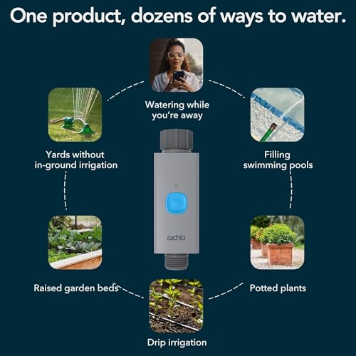 Rachio Smart Hose Timer (1 Valve Only) – App-Controlled Outdoor Faucet Timer, Quick Install & Scheduling, Expandable System - Requires WiFi Hub - Image 6