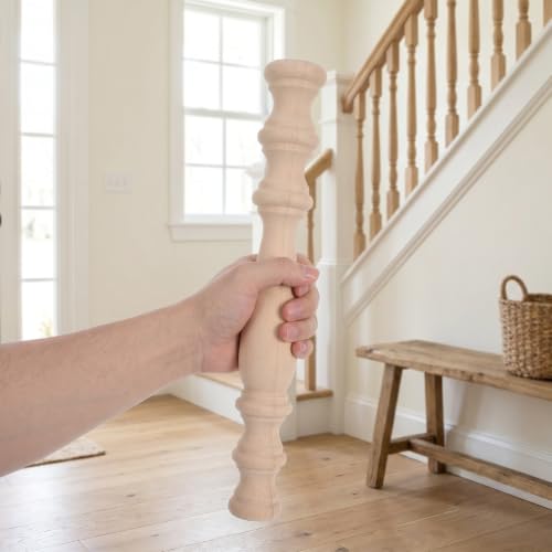 Mikikit Columna Superficie sin Acabado de Madera Redonda 5