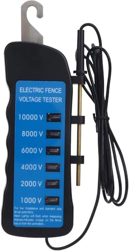 CYTGOUPER 1000-10000v Tragbarer Elektrozaun Spannungsprüfer,Elektrozaun Fehlersucher Weidezaun Messgerät mit 6 Lampen,ABS Kupfer Material Stromprüfer Weidezaun für Den Bauernhof CYTGOUPER 1000-10000v Tragbarer Elektrozaun Spannungsprüfer,Elektrozaun Fehlersucher Weidezaun Messgerät mit 6 Lampen,ABS Kupfer Material Stromprüfer Weidezaun für Den Bauernhof