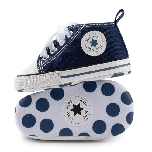 Save Beautiful Baby Girls Boys Canvas Sneakers Soft Sole High-Top Ankle Infant First Walkers Crib Shoes