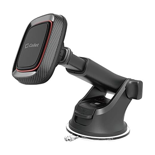 Cellet Car Phone Mount, Dashboard & Windshield Magnetic Mount Phone Holder Adjustable Long-Arm Universal Compatible with Samsung Note 20 10 9 8 5 Galaxy S21 S20 S10 S9 A71 A52 A51 A50 A42