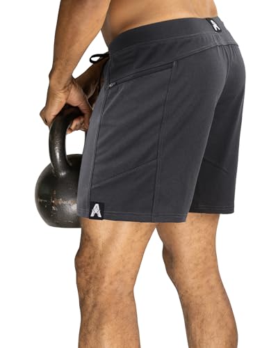 Anthem Athletics Hyperflex Mens Gym Shorts 5' 7' 9' Inseam Workout Athletic Sport Exercise Training Running Shorts for Men - Volcanic Black G2 - Medium