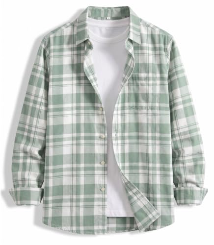 Image of Afflatus Men's Checked Casual Premium Cotton Blend Full Sleeve Regular Fit Check Shirt for Man | Stylish Checks Shirt for Casual Wear | Cotton Shirt for Men