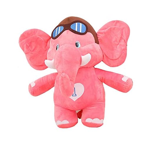 SMILINGGIRL Peluches, Elefantes, Cojines/Almohadas, Suaves y Cómodos, Las Mejores Navidades, Día De San Valentín, Regalo De Cumpleaños,Pink,20cm