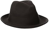 STACY ADAMS Men's Wool Felt Pinch Front Fedora Hat, Chocolate, Large