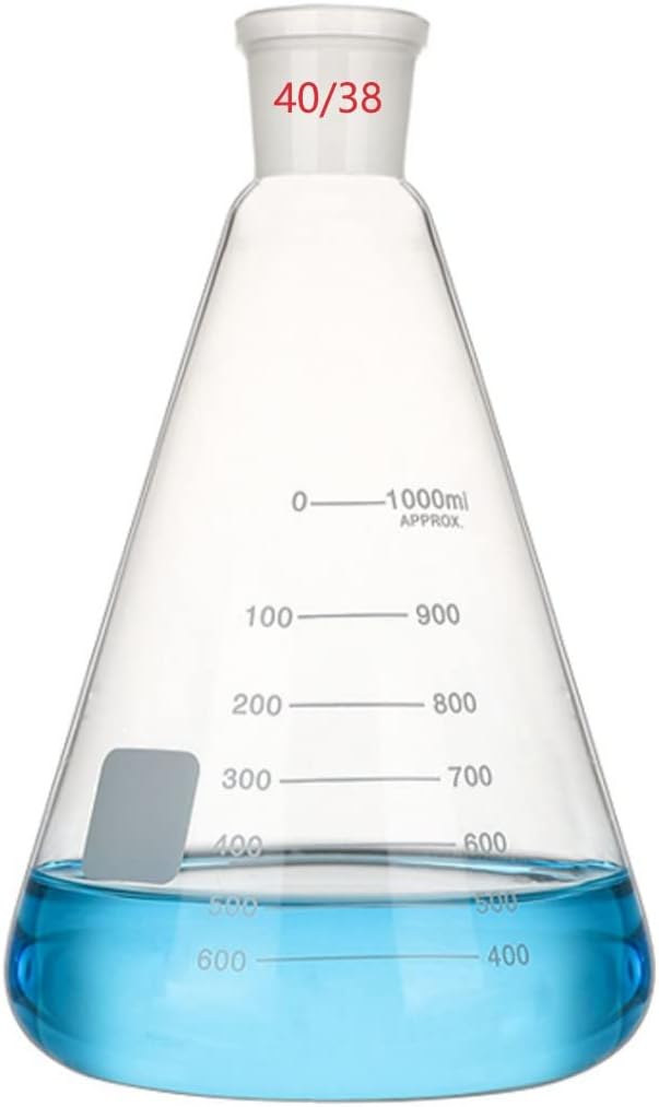 ARJERS Glass Erlenmeyer Boiling Flask 1000mL with Standard