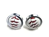 Kiola Designs Leather Baseball Cufflinks